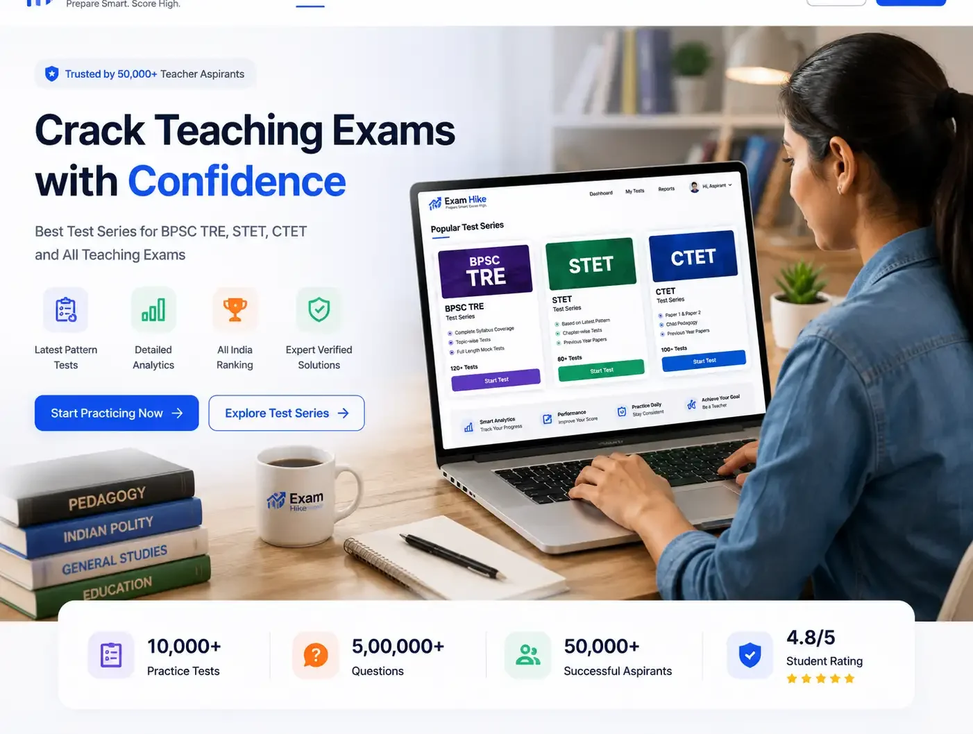  Online free test interface with timer and question navigation